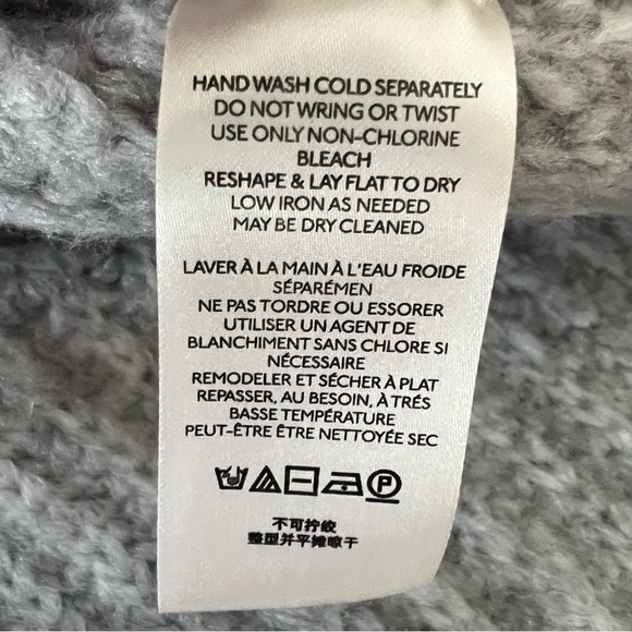 Free People NWT Blue Bell V-Neck Oversized Sweater ~ Gray ~ L - Picture 13 of 16